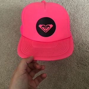 Bright Pink Roxy Trucker Hat